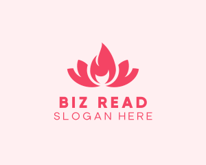 Pink Fire Lotus Candle logo design