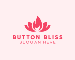 Pink Fire Lotus Candle logo design