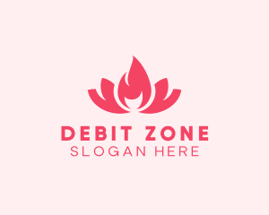 Pink Fire Lotus Candle logo design