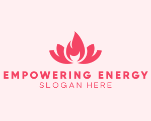 Pink Fire Lotus Candle logo design