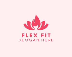 Pink Fire Lotus Candle logo design