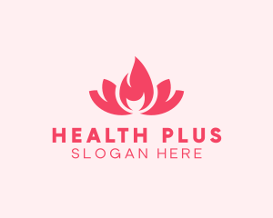 Pink Fire Lotus Candle logo design