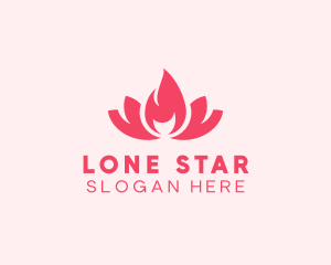 Pink Fire Lotus Candle logo design