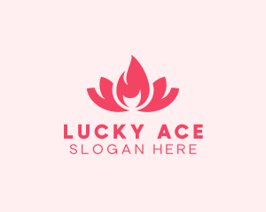 Pink Fire Lotus Candle logo design