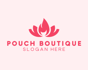 Pink Fire Lotus Candle logo design