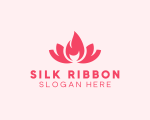 Pink Fire Lotus Candle logo design