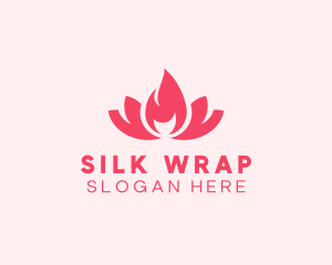 Pink Fire Lotus Candle logo design