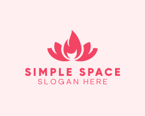 Pink Fire Lotus Candle logo design