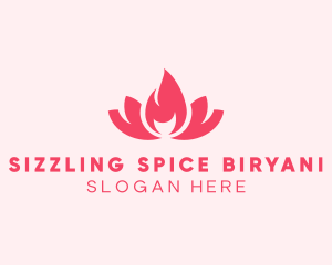 Pink Fire Lotus Candle logo design