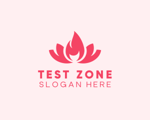 Pink Fire Lotus Candle logo design