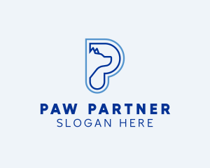 Minimalist Dog Pet logo design