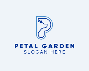 Minimalist Dog Pet logo design