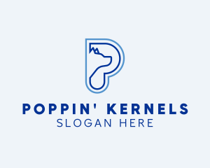 Minimalist Dog Pet logo design