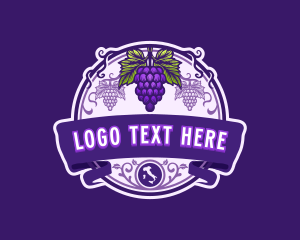 Italy Grape Vineyard Logo