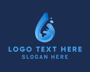 Water Droplet Hand  logo