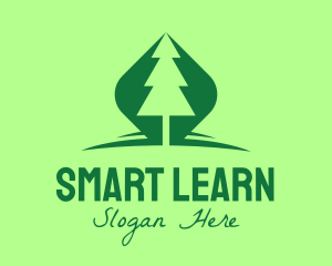 Outdoor Green Pine Tree Logo