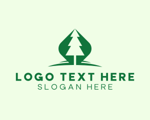 Outdoor Green Pine Tree logo