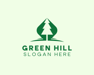 Outdoor Green Pine Tree logo design