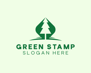 Outdoor Green Pine Tree logo design