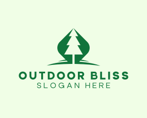 Outdoor Green Pine Tree logo design