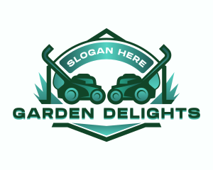 Grass Lawn Mower logo design