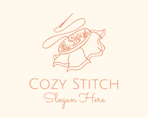 Embroidery Sewing Fabric logo design