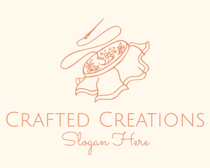 Embroidery Sewing Fabric logo design