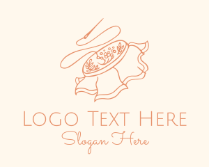 Fabric - Embroidery Sewing Fabric logo design
