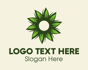 Eco Leaf Flower  logo