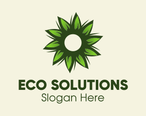 Eco Leaf Flower  logo design