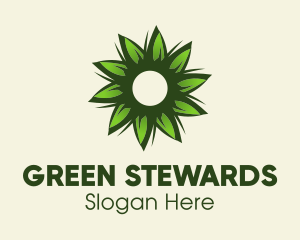 Eco Leaf Flower  logo design