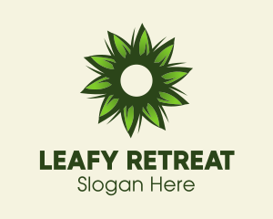 Eco Leaf Flower  logo design