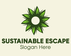 Eco Leaf Flower  logo