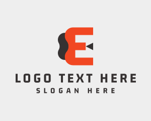 Multimedia Wavy Letter E logo