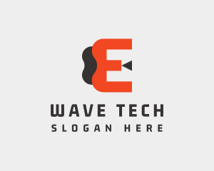 Multimedia Wavy Letter E logo