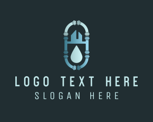 House Water Drop Pipe logo