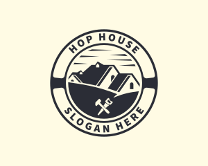 Residential House Roof logo design