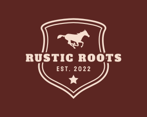 Western Rodeo Horse logo design