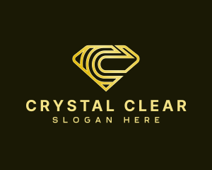 Gem Diamond Letter C logo design