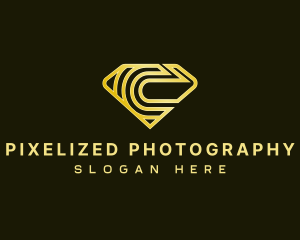 Gem Diamond Letter C logo design