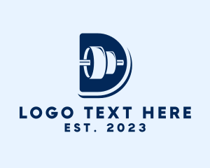 Training - Barbell Weight Training logo design