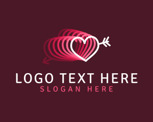 Romance - Online Dating Romance Heart logo design