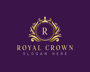 Crown Wreath Royal logo design