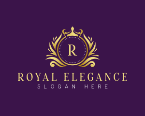 Crown Wreath Royal logo design