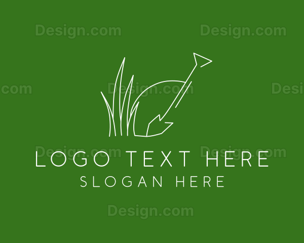 Landscape Garden Shovel Grass Logo