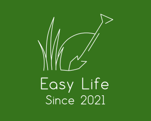 Landscape Garden Shovel Grass logo design