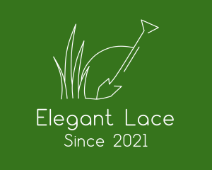 Landscape Garden Shovel Grass logo design