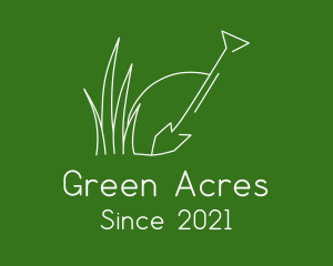 Landscape Garden Shovel Grass logo