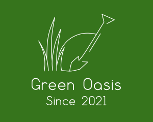 Landscape Garden Shovel Grass logo