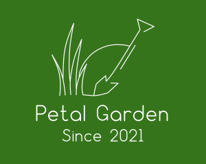 Landscape Garden Shovel Grass logo design